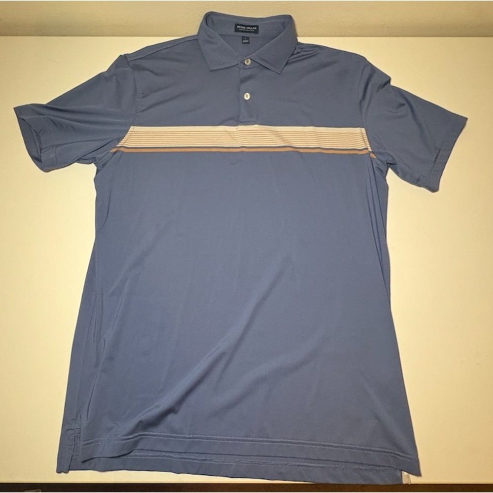 Peter Millar Crown Crafted Blue Polo Shirt | Large